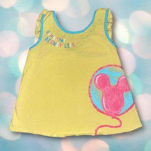 Disney Mickey Balloon Girl's Ruffle Tank Top Size S